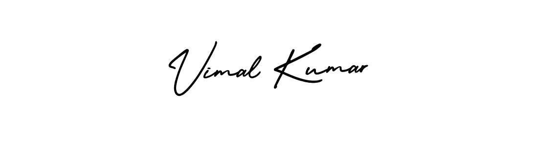 The best way (AmerikaSignatureDemo-Regular) to make a short signature is to pick only two or three words in your name. The name Vimal Kumar include a total of six letters. For converting this name. Vimal Kumar signature style 3 images and pictures png