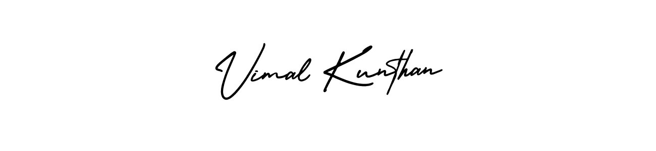 This is the best signature style for the Vimal Kunthan name. Also you like these signature font (AmerikaSignatureDemo-Regular). Mix name signature. Vimal Kunthan signature style 3 images and pictures png