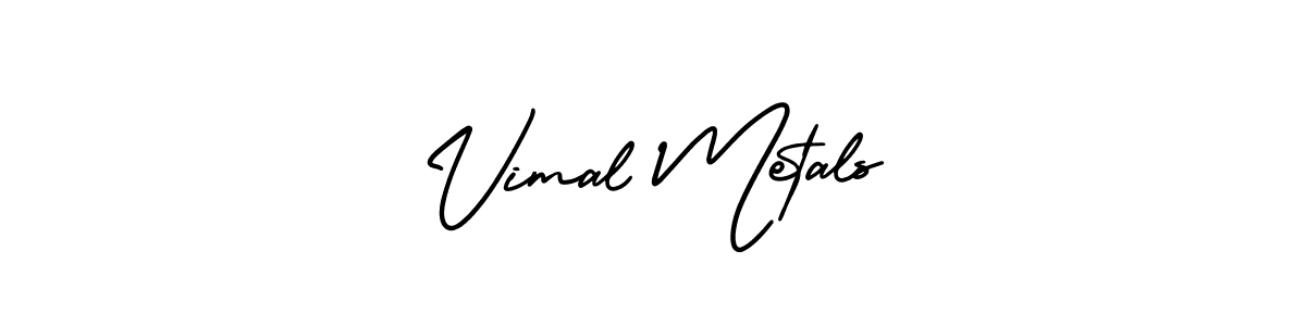 Make a short Vimal Metals signature style. Manage your documents anywhere anytime using AmerikaSignatureDemo-Regular. Create and add eSignatures, submit forms, share and send files easily. Vimal Metals signature style 3 images and pictures png
