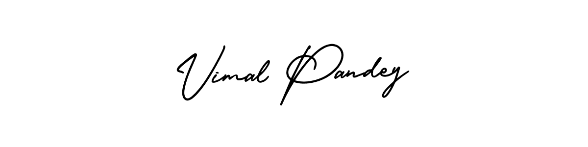 How to make Vimal Pandey name signature. Use AmerikaSignatureDemo-Regular style for creating short signs online. This is the latest handwritten sign. Vimal Pandey signature style 3 images and pictures png