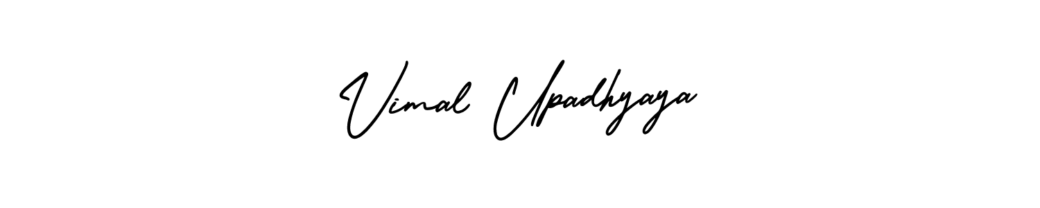 Vimal Upadhyaya stylish signature style. Best Handwritten Sign (AmerikaSignatureDemo-Regular) for my name. Handwritten Signature Collection Ideas for my name Vimal Upadhyaya. Vimal Upadhyaya signature style 3 images and pictures png