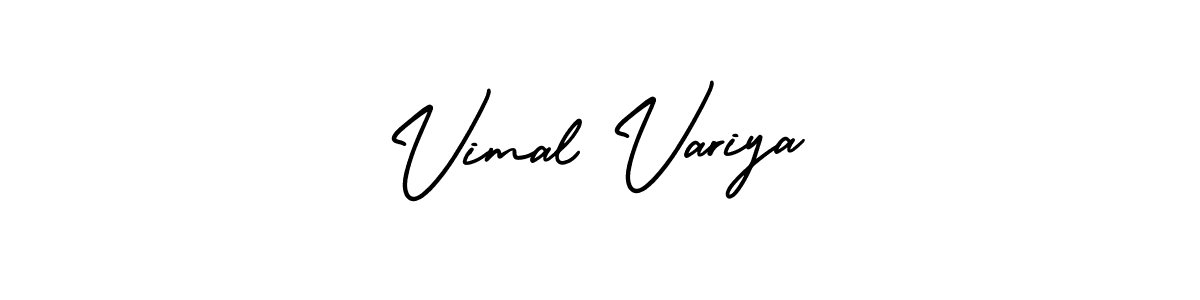 Create a beautiful signature design for name Vimal Variya. With this signature (AmerikaSignatureDemo-Regular) fonts, you can make a handwritten signature for free. Vimal Variya signature style 3 images and pictures png