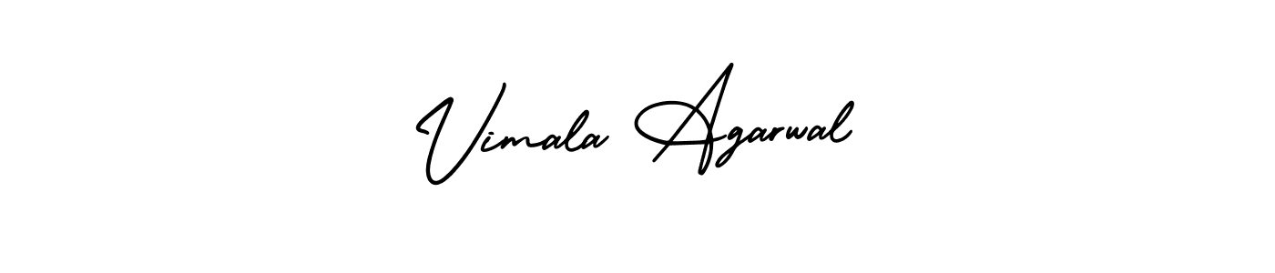 The best way (AmerikaSignatureDemo-Regular) to make a short signature is to pick only two or three words in your name. The name Vimala Agarwal include a total of six letters. For converting this name. Vimala Agarwal signature style 3 images and pictures png