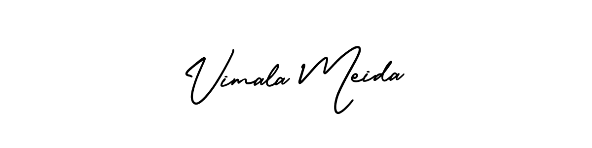 Best and Professional Signature Style for Vimala Meida. AmerikaSignatureDemo-Regular Best Signature Style Collection. Vimala Meida signature style 3 images and pictures png