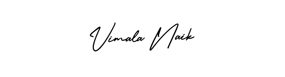You should practise on your own different ways (AmerikaSignatureDemo-Regular) to write your name (Vimala Naik) in signature. don't let someone else do it for you. Vimala Naik signature style 3 images and pictures png