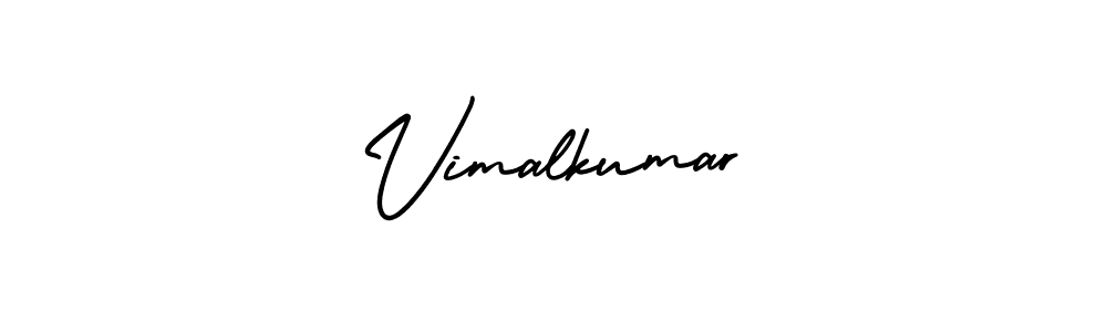 How to make Vimalkumar name signature. Use AmerikaSignatureDemo-Regular style for creating short signs online. This is the latest handwritten sign. Vimalkumar signature style 3 images and pictures png