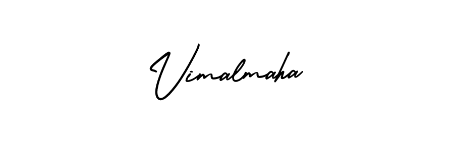 Vimalmaha stylish signature style. Best Handwritten Sign (AmerikaSignatureDemo-Regular) for my name. Handwritten Signature Collection Ideas for my name Vimalmaha. Vimalmaha signature style 3 images and pictures png