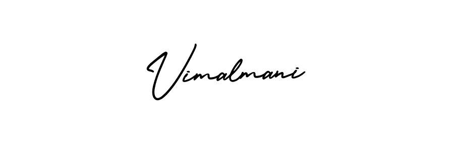 Create a beautiful signature design for name Vimalmani. With this signature (AmerikaSignatureDemo-Regular) fonts, you can make a handwritten signature for free. Vimalmani signature style 3 images and pictures png