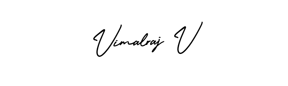 Design your own signature with our free online signature maker. With this signature software, you can create a handwritten (AmerikaSignatureDemo-Regular) signature for name Vimalraj V. Vimalraj V signature style 3 images and pictures png