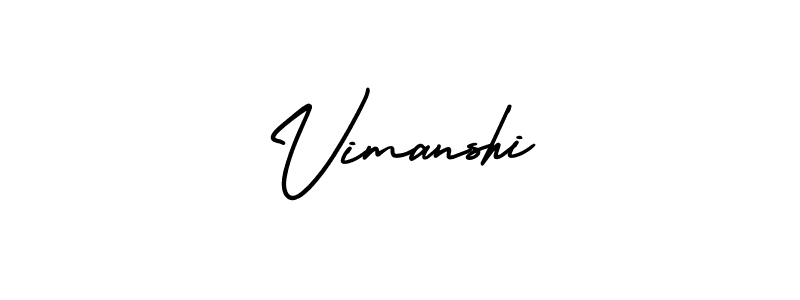 Design your own signature with our free online signature maker. With this signature software, you can create a handwritten (AmerikaSignatureDemo-Regular) signature for name Vimanshi. Vimanshi signature style 3 images and pictures png
