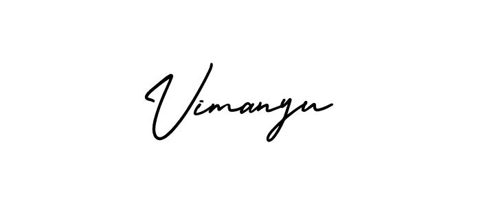 Create a beautiful signature design for name Vimanyu. With this signature (AmerikaSignatureDemo-Regular) fonts, you can make a handwritten signature for free. Vimanyu signature style 3 images and pictures png