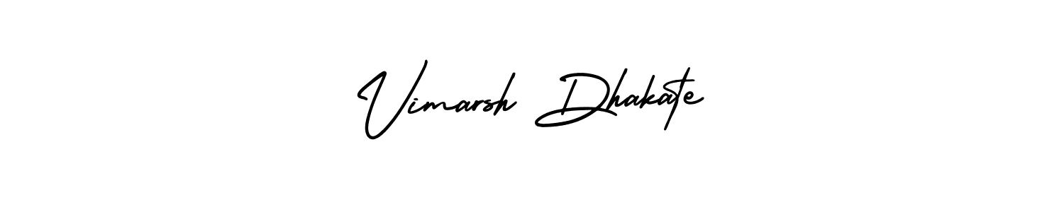 How to make Vimarsh Dhakate name signature. Use AmerikaSignatureDemo-Regular style for creating short signs online. This is the latest handwritten sign. Vimarsh Dhakate signature style 3 images and pictures png