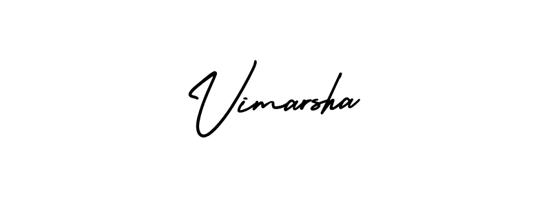 Vimarsha stylish signature style. Best Handwritten Sign (AmerikaSignatureDemo-Regular) for my name. Handwritten Signature Collection Ideas for my name Vimarsha. Vimarsha signature style 3 images and pictures png