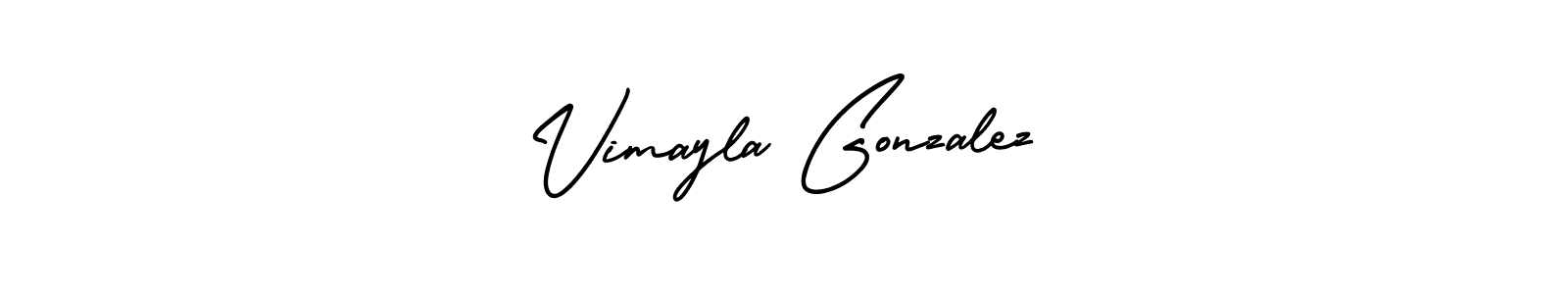 Make a short Vimayla Gonzalez signature style. Manage your documents anywhere anytime using AmerikaSignatureDemo-Regular. Create and add eSignatures, submit forms, share and send files easily. Vimayla Gonzalez signature style 3 images and pictures png