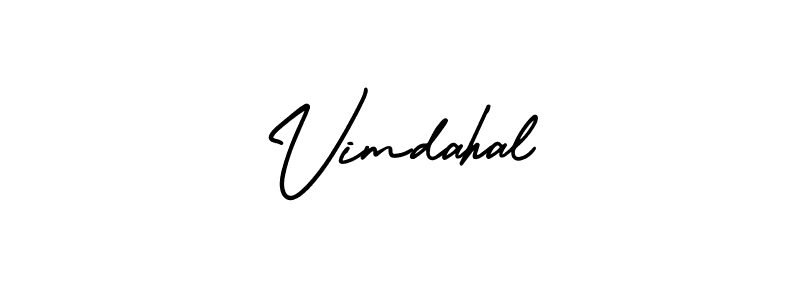 Make a beautiful signature design for name Vimdahal. With this signature (AmerikaSignatureDemo-Regular) style, you can create a handwritten signature for free. Vimdahal signature style 3 images and pictures png