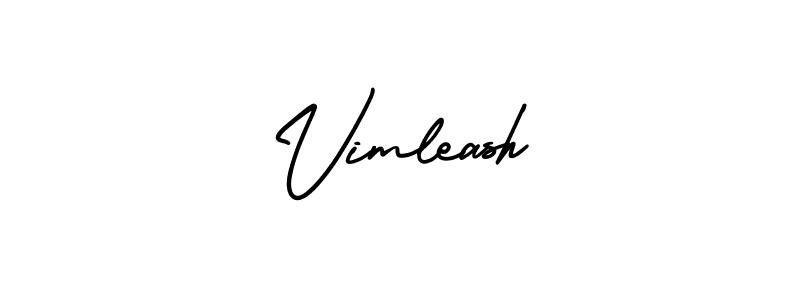 The best way (AmerikaSignatureDemo-Regular) to make a short signature is to pick only two or three words in your name. The name Vimleash include a total of six letters. For converting this name. Vimleash signature style 3 images and pictures png