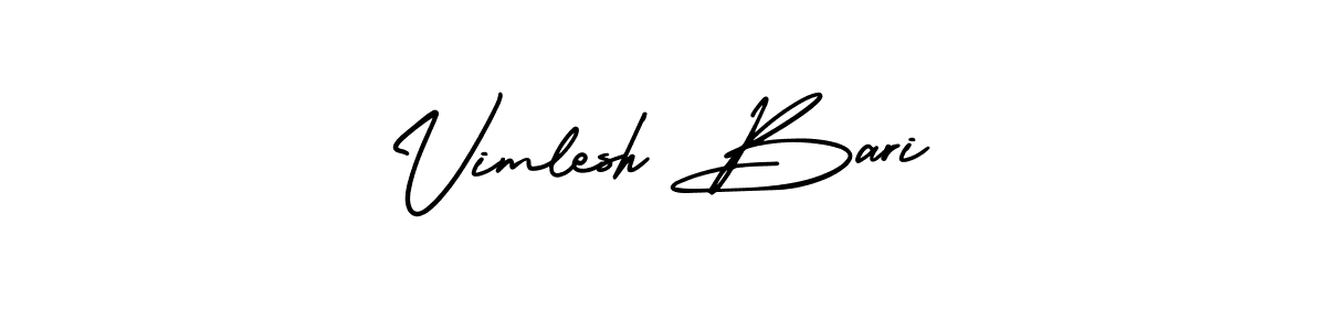 Create a beautiful signature design for name Vimlesh Bari. With this signature (AmerikaSignatureDemo-Regular) fonts, you can make a handwritten signature for free. Vimlesh Bari signature style 3 images and pictures png