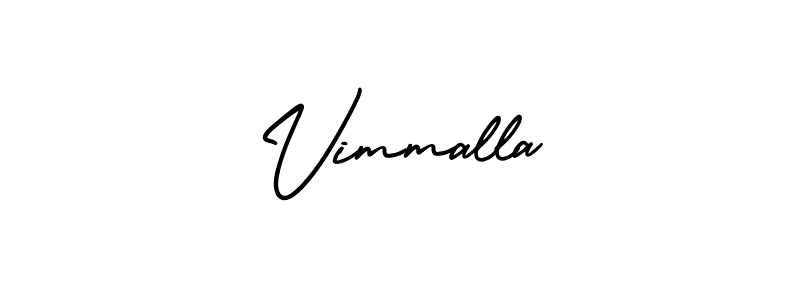 How to make Vimmalla signature? AmerikaSignatureDemo-Regular is a professional autograph style. Create handwritten signature for Vimmalla name. Vimmalla signature style 3 images and pictures png