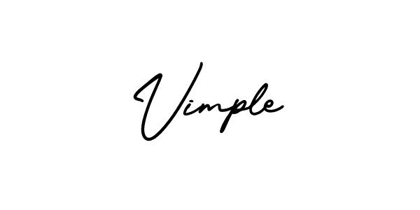 Make a beautiful signature design for name Vimple. With this signature (AmerikaSignatureDemo-Regular) style, you can create a handwritten signature for free. Vimple signature style 3 images and pictures png