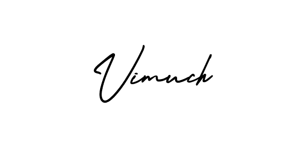 Use a signature maker to create a handwritten signature online. With this signature software, you can design (AmerikaSignatureDemo-Regular) your own signature for name Vimuch. Vimuch signature style 3 images and pictures png