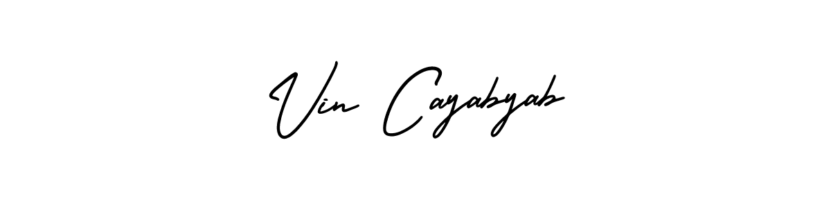 Also You can easily find your signature by using the search form. We will create Vin Cayabyab name handwritten signature images for you free of cost using AmerikaSignatureDemo-Regular sign style. Vin Cayabyab signature style 3 images and pictures png