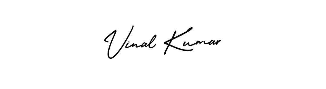 Design your own signature with our free online signature maker. With this signature software, you can create a handwritten (AmerikaSignatureDemo-Regular) signature for name Vinal Kumar. Vinal Kumar signature style 3 images and pictures png