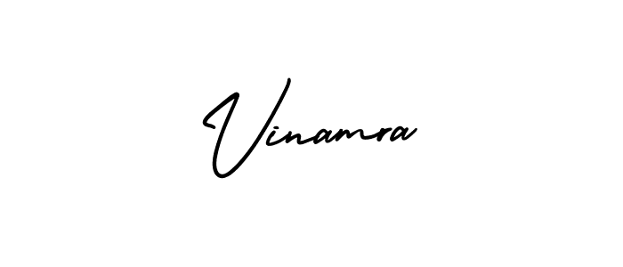 Make a beautiful signature design for name Vinamra. With this signature (AmerikaSignatureDemo-Regular) style, you can create a handwritten signature for free. Vinamra signature style 3 images and pictures png