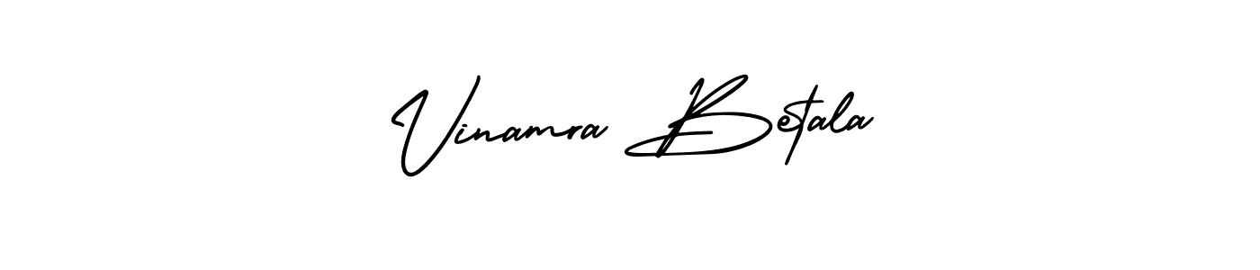 How to make Vinamra Betala signature? AmerikaSignatureDemo-Regular is a professional autograph style. Create handwritten signature for Vinamra Betala name. Vinamra Betala signature style 3 images and pictures png