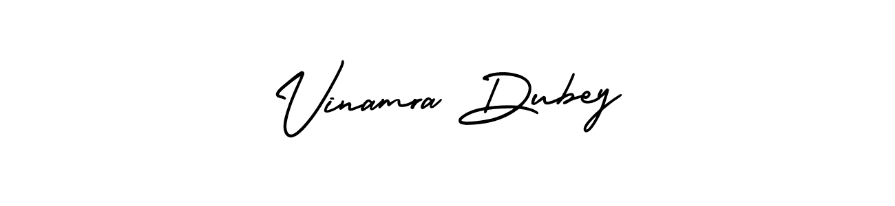 How to make Vinamra Dubey signature? AmerikaSignatureDemo-Regular is a professional autograph style. Create handwritten signature for Vinamra Dubey name. Vinamra Dubey signature style 3 images and pictures png