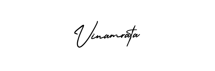 How to Draw Vinamrata signature style? AmerikaSignatureDemo-Regular is a latest design signature styles for name Vinamrata. Vinamrata signature style 3 images and pictures png