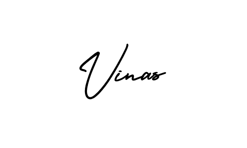 Use a signature maker to create a handwritten signature online. With this signature software, you can design (AmerikaSignatureDemo-Regular) your own signature for name Vinas. Vinas signature style 3 images and pictures png