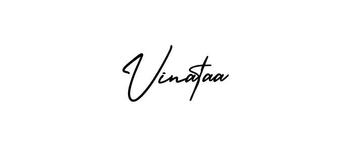 You should practise on your own different ways (AmerikaSignatureDemo-Regular) to write your name (Vinataa) in signature. don't let someone else do it for you. Vinataa signature style 3 images and pictures png