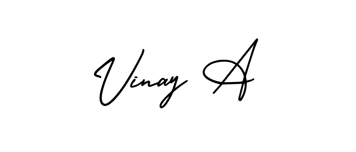 Best and Professional Signature Style for Vinay A. AmerikaSignatureDemo-Regular Best Signature Style Collection. Vinay A signature style 3 images and pictures png