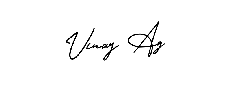Similarly AmerikaSignatureDemo-Regular is the best handwritten signature design. Signature creator online .You can use it as an online autograph creator for name Vinay Ag. Vinay Ag signature style 3 images and pictures png