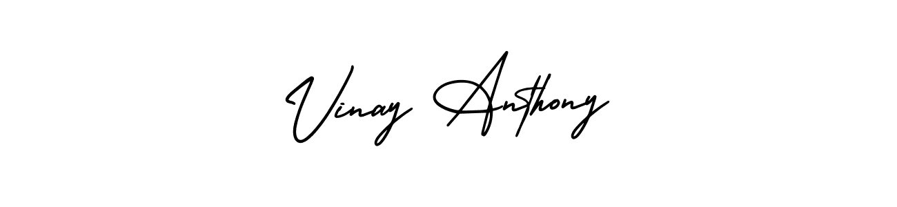 Also You can easily find your signature by using the search form. We will create Vinay Anthony name handwritten signature images for you free of cost using AmerikaSignatureDemo-Regular sign style. Vinay Anthony signature style 3 images and pictures png