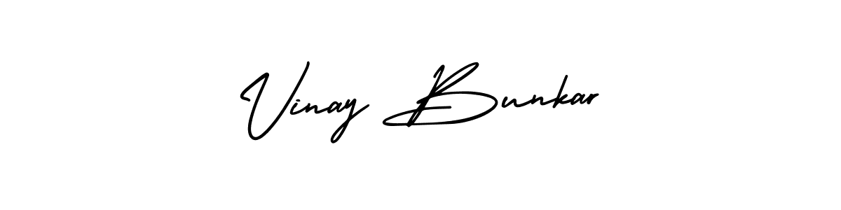 Design your own signature with our free online signature maker. With this signature software, you can create a handwritten (AmerikaSignatureDemo-Regular) signature for name Vinay Bunkar. Vinay Bunkar signature style 3 images and pictures png