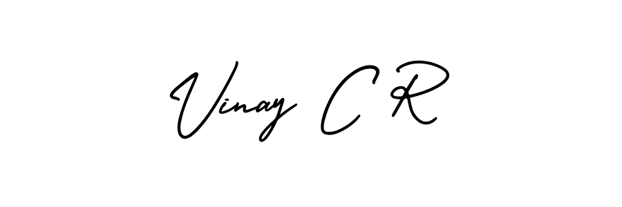 Make a beautiful signature design for name Vinay C R. Use this online signature maker to create a handwritten signature for free. Vinay C R signature style 3 images and pictures png