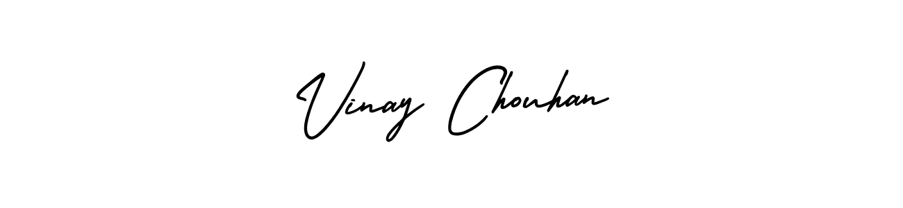 How to make Vinay Chouhan name signature. Use AmerikaSignatureDemo-Regular style for creating short signs online. This is the latest handwritten sign. Vinay Chouhan signature style 3 images and pictures png