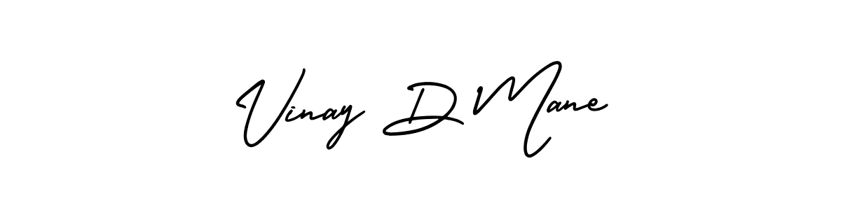 How to make Vinay D Mane name signature. Use AmerikaSignatureDemo-Regular style for creating short signs online. This is the latest handwritten sign. Vinay D Mane signature style 3 images and pictures png