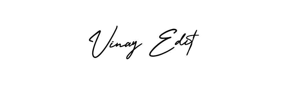 Vinay Edit stylish signature style. Best Handwritten Sign (AmerikaSignatureDemo-Regular) for my name. Handwritten Signature Collection Ideas for my name Vinay Edit. Vinay Edit signature style 3 images and pictures png