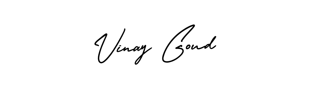 Vinay Goud stylish signature style. Best Handwritten Sign (AmerikaSignatureDemo-Regular) for my name. Handwritten Signature Collection Ideas for my name Vinay Goud. Vinay Goud signature style 3 images and pictures png