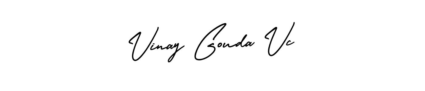 Vinay Gouda Vc stylish signature style. Best Handwritten Sign (AmerikaSignatureDemo-Regular) for my name. Handwritten Signature Collection Ideas for my name Vinay Gouda Vc. Vinay Gouda Vc signature style 3 images and pictures png