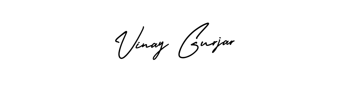 Use a signature maker to create a handwritten signature online. With this signature software, you can design (AmerikaSignatureDemo-Regular) your own signature for name Vinay Gurjar. Vinay Gurjar signature style 3 images and pictures png
