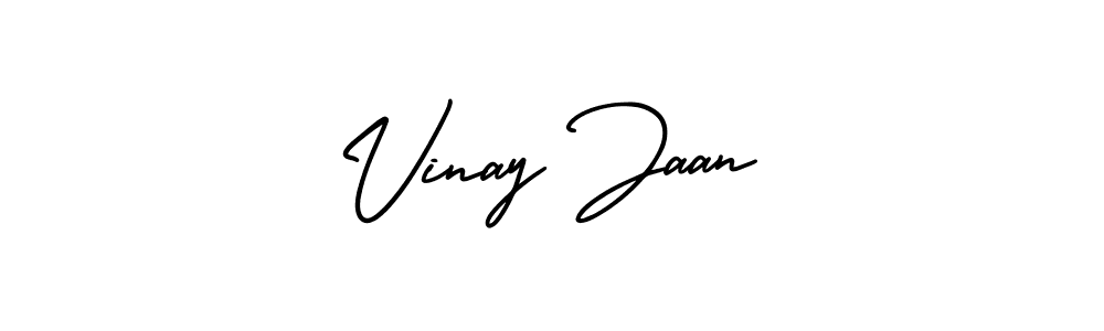 How to make Vinay Jaan name signature. Use AmerikaSignatureDemo-Regular style for creating short signs online. This is the latest handwritten sign. Vinay Jaan signature style 3 images and pictures png
