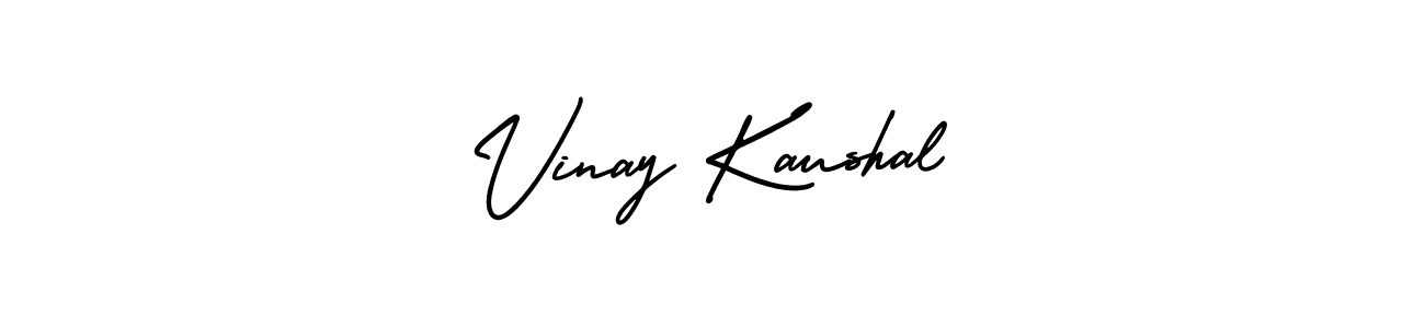 You should practise on your own different ways (AmerikaSignatureDemo-Regular) to write your name (Vinay Kaushal) in signature. don't let someone else do it for you. Vinay Kaushal signature style 3 images and pictures png