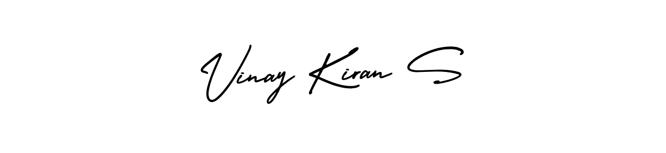 It looks lik you need a new signature style for name Vinay Kiran S. Design unique handwritten (AmerikaSignatureDemo-Regular) signature with our free signature maker in just a few clicks. Vinay Kiran S signature style 3 images and pictures png