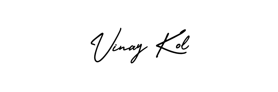 Make a beautiful signature design for name Vinay Kol. Use this online signature maker to create a handwritten signature for free. Vinay Kol signature style 3 images and pictures png
