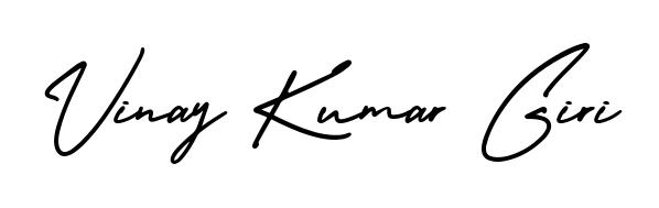 Similarly AmerikaSignatureDemo-Regular is the best handwritten signature design. Signature creator online. You can use it as an online autograph creator for name Vinay Kumar Giri. Vinay Kumar Giri signature style 3 images and pictures png
