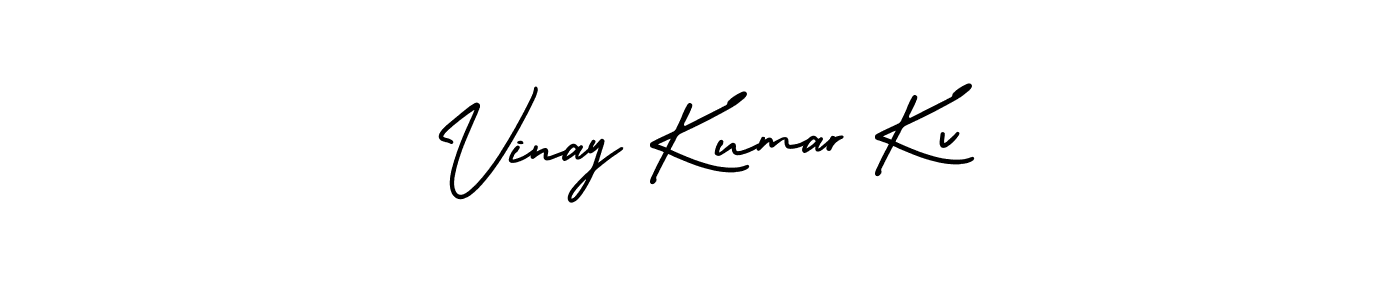 You should practise on your own different ways (AmerikaSignatureDemo-Regular) to write your name (Vinay Kumar Kv) in signature. don't let someone else do it for you. Vinay Kumar Kv signature style 3 images and pictures png