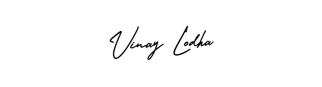 You should practise on your own different ways (AmerikaSignatureDemo-Regular) to write your name (Vinay Lodha) in signature. don't let someone else do it for you. Vinay Lodha signature style 3 images and pictures png